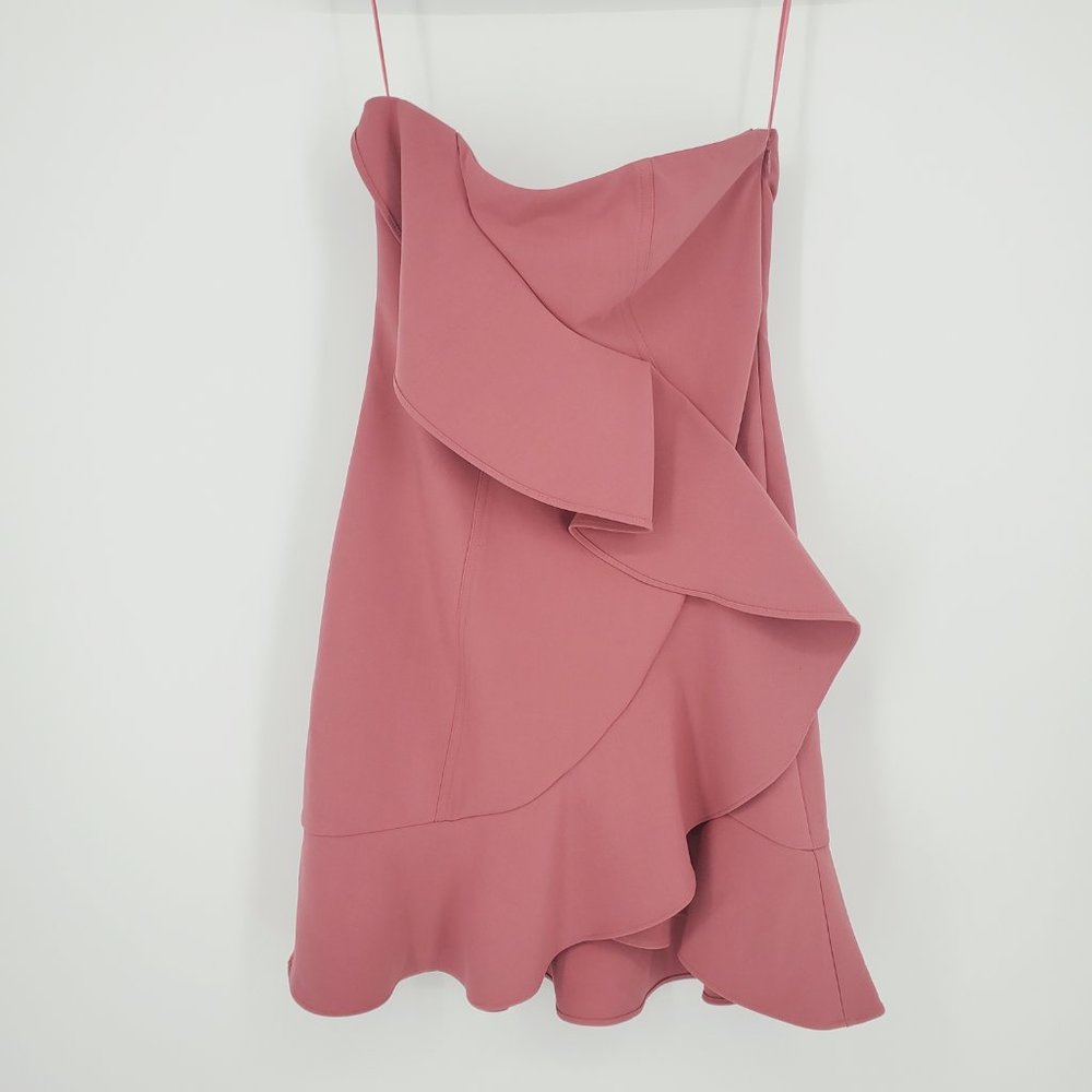 NWT Likely Monetta Strapless Ruffle Dress Pink - Picture 2 of 11